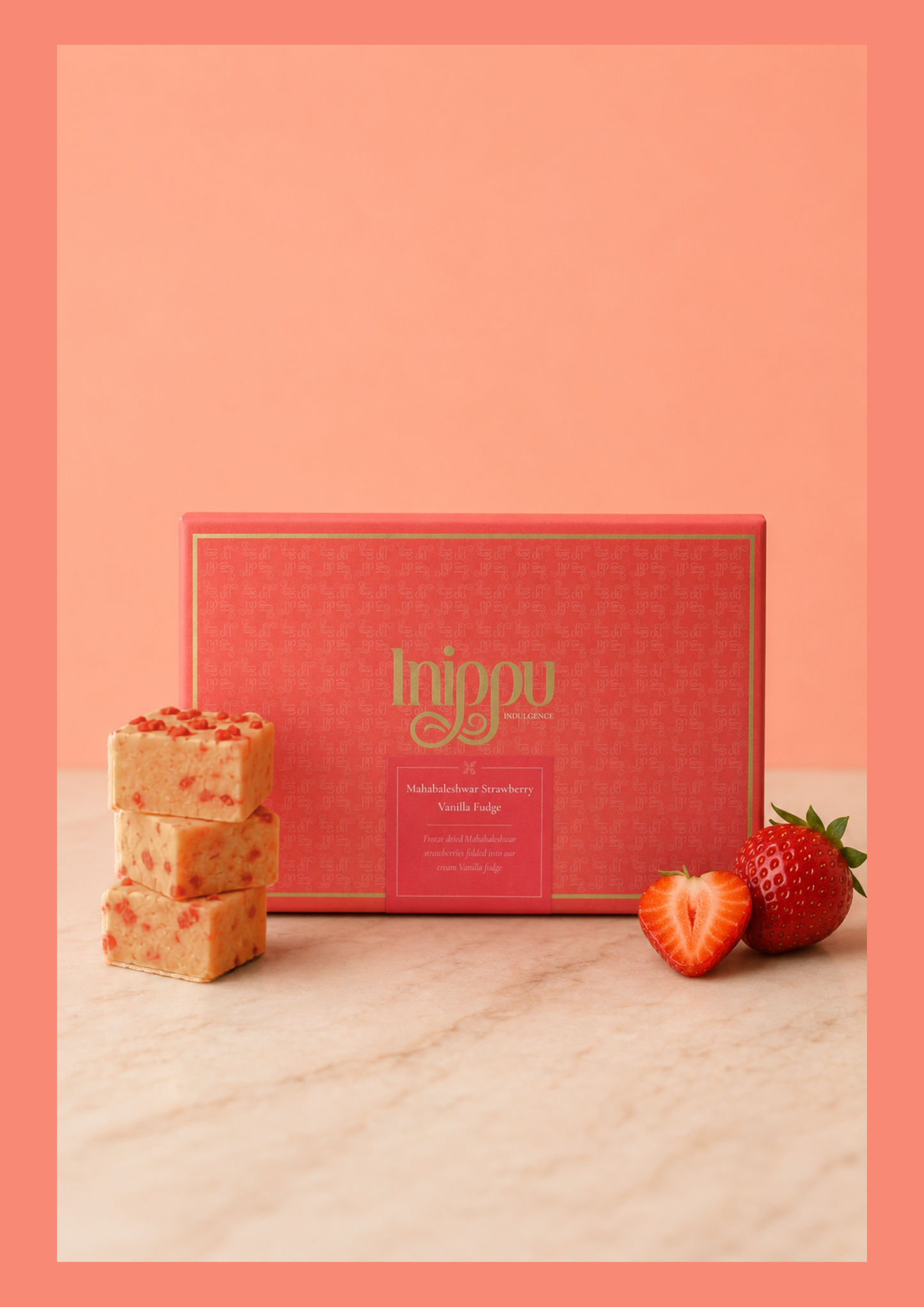 Mahabaleshwar Strawberry Fudge: 8pc Box