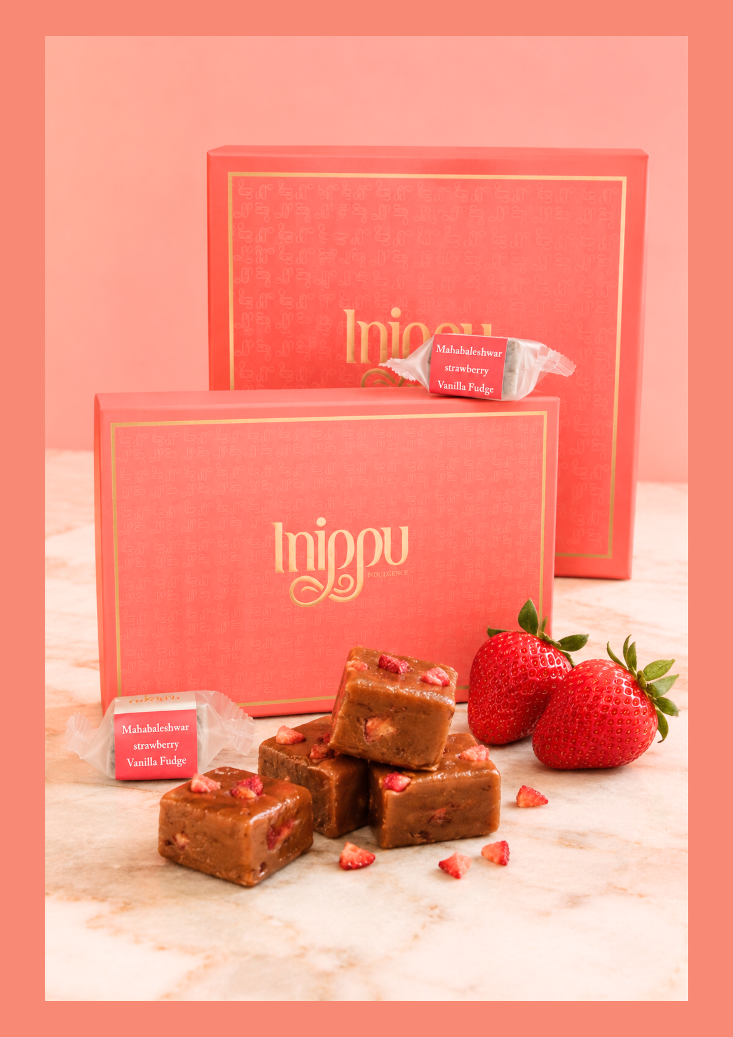 Mahabaleshwar Strawberry Fudge: 8pc Box