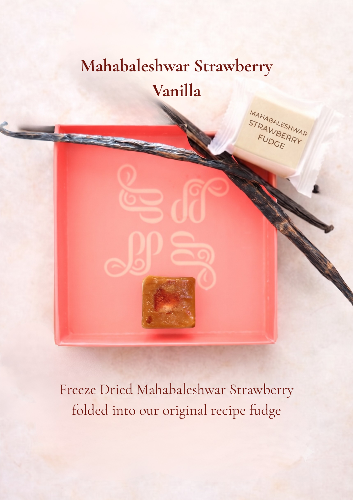 Mahabaleshwar Strawberry Fudge: 8pc Box
